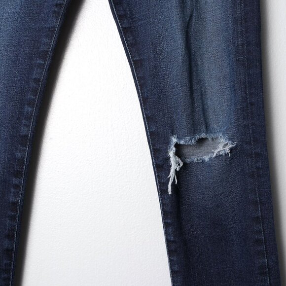 AG Adriano Goldschmied FARRAH Skinny Jeans High Rise Stretch Ripped Denim Blue - Picture 5 of 11
